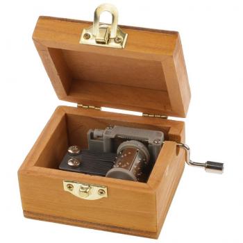 Escenario de Caja de Música Reloj del Manivela de Madera Castillo en el Cielo