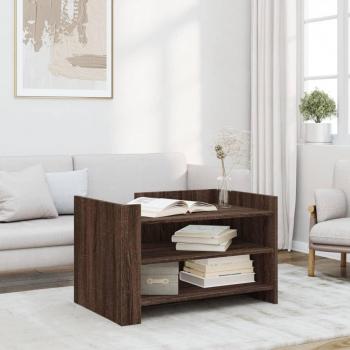 Mesa de centro de madera de ingeniería 80x50x50 cm en color Blanco, Negro y Roble Sonoma - VidaXL Mesita de Salón o Comedor o Auxiliar Mesa de Café