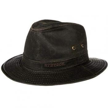 Sombrero de Viaje Stetson de Algodón Unisex - Marrón - Talla L (58-59 cm)