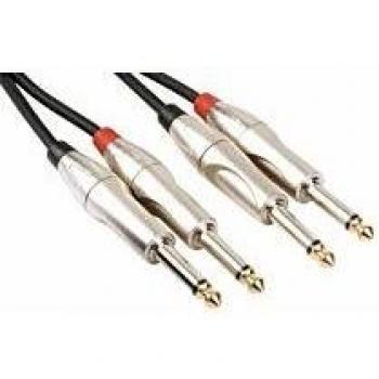 Cable de audio HQ Power PAC130 5m 2 x 6,35mm Negro