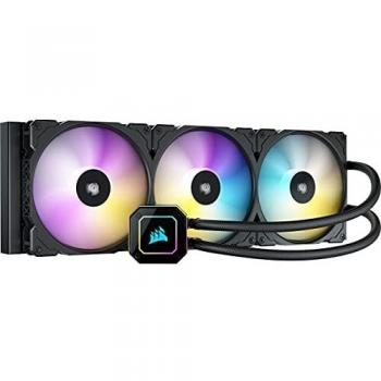 Corsair iCUE H170i ELITE CAPELLIX Refrigeración Líquida de CPU 33 LED RGB CAPELLIX Ultrabrillantes, Radiador 420mm, Tres Ventiladores PWM de Magnética de 140 mm, iCUE COMMANDER CORE Incluido Negro