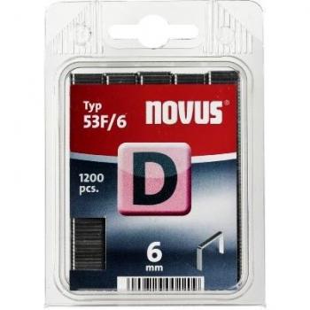Grapas de Alambre Plano Tipo D 53F/6 mm - 1200 Unidades NOVUS