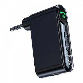 Baseus Qiyin Wireless Bluetooth Adapter Car Kit Aux Audio Receiver 3.5mm Jack 5.0 Black WXQY-01