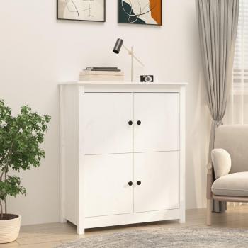Armario blanco de madera maciza de pino 83x41,5x100 cm