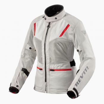 REV'IT! Chaqueta de Moto para Mujer Levante 2 H2O Plata - Chaqueta textil para motocicletas, impermeable, diseñada específicamente para damas, color plata, talla 36