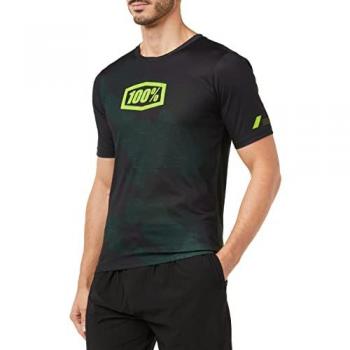 Maillot de bicicleta 100% Airmatic Limited Edition de manga corta en color negro/verde oscuro, talla S