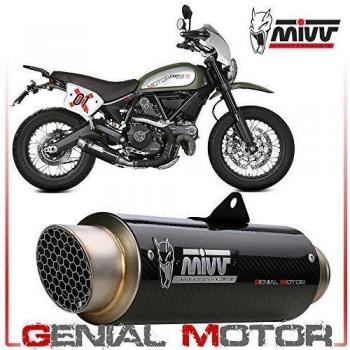 Silencioso MIVV GP Pro de carbono con tapa de acero inoxidable para Ducati Scrambler 800 2015-2020