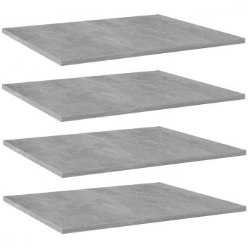vidaXL Bookshelf Boards 4 pcs Concrete Grey 60x50x1.5 cm Engineered Wood