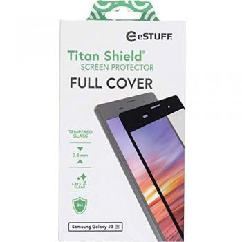 eSTUFF Samsung Galaxy J3 (18) Full Bl Titan Shield Screen Protector, TITANSHIELD (Titan Shield Screen Protector)