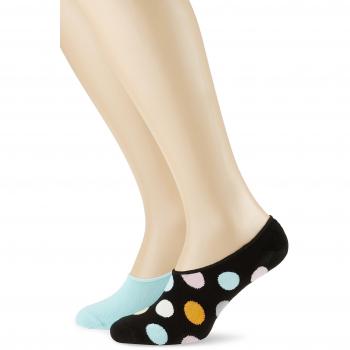 Happy Socks Limer Big Dot/Stripe, Calcetines Cortos para Hombre, Negro