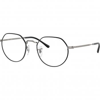 Ray-Ban RX6465 Jack 3179 Unisex Eyeglasses Black Geometric Frame Size 51 with Blue Light Blocking Feature