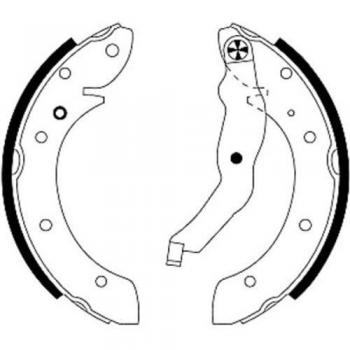 Juego de zapatas de freno HELLA 8DB 355 001-241 para BMW con levador de freno y accesorios