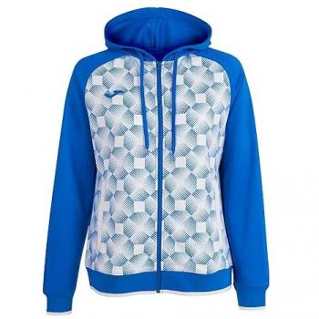 Joma Women's Supernova III Zip Hoodie - Royal White