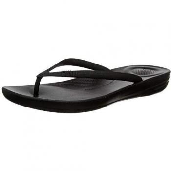 Fitflop Women's Ergonomic Iqushion Toe Post Sandals - Black - Size 8