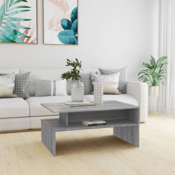 Mesa de centro Sonoma gris 90x60x42,5 cm madera multicapa contrachapada
