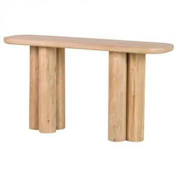 Consola de Madera de Mango Marrón Felo 140x40x75 cm