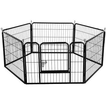 Parque Plegable para Mascotas 6 Piezas 60 x 80 cm - Jaula Corral para Perros, Gatos y Conejos