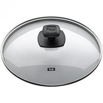 Fissler Comfort 175-000-26-200/0 Tapa de cristal de 26 cm de diámetro, tapa plana, tapa para sartén y olla