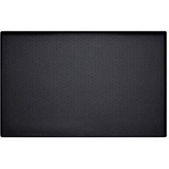 MOACC Alfombrilla de Silicona para Comederos de Perros Gatos, Estera Comida y Agua Antideslizante Impermeable Tapetes para Comer para Mascota, Negro Puntos Patrón, 47 x 30 cm