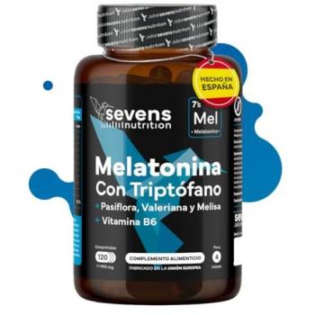 Melatonina Pura con Triptófano y Extractos Naturales - 120 Comprimidos para Sueño Profundo - Suministro de 4 Meses - Mejora del Descanso y Calidad del Sueño - Con Valer