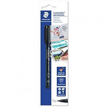 Marcador Permanente Lumocolor Staedtler para Fotografías, Color Negro, Punta Superfina 0.4 mm, Resistente al Agua y a la Luz