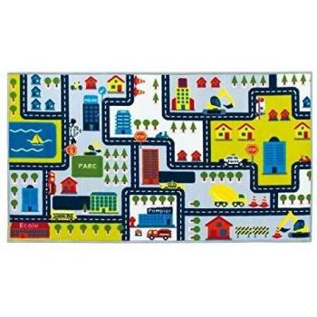 Alfombra Infantil Circuito de Coches 75 x 133 cm - Poliamida - Multicolor