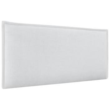Cabecero Tapizado de Lino Natural Blanco con Ribete - 95x50cm para Camas 80/90 cm