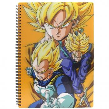 Cuaderno A4 Libreta Efecto 3D 30X21cm Saiyans Dragon Ball Z