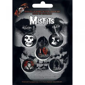 Misfits Skull Lote de chapas multicolor