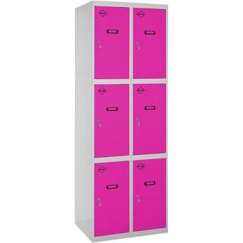 Taquilla metálica Profesional SIMONLOCKER 3 alturas 6 puertas montada - Simon Rack