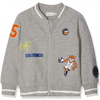 NAME IT Nmmnadir Swe Card BRU Sudadera, Gris