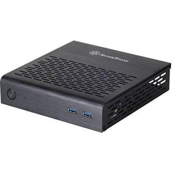 SilverStone SST-PT13B-USB3.0 - Funda para computadora Petit Thin Mini-ITX, USB 3.0, Negro
