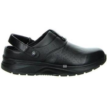Comfortable Joya IQ SR Leather Clogs for Men - Black