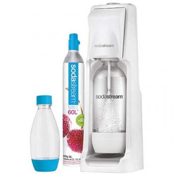 Máquina de Soda Sodastream Cool Blanca, Compacta con 1 Cilindro de CO2 y Botellas de 1L y 0.5L