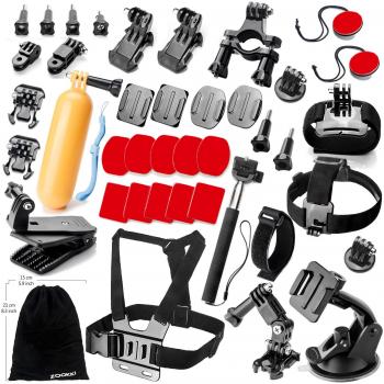 Zookki 40 en 1 Accesorios Kit para GoPro Hero 5 4 3+ 3 2 1 Black Silver, Deportes Cámara Conjunto para SJ4000 SJ5000 SJ6000/ Xiaomi Yi/Lightdow/WiMiUS/DBPOWER