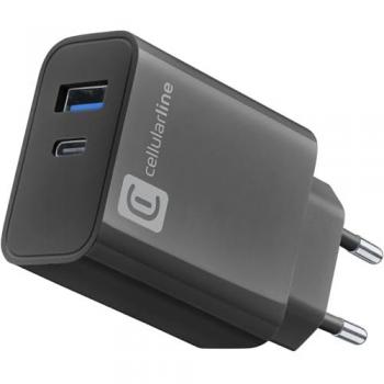 Cargador USB Multipower 32W con 2 Puertos (USB-C y USB-A), Alta Velocidad, Negro