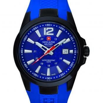 Reloj Swiss Alpine Military® SAM7058.1875 - Reloj de pulsera para hombre, diseño militar, resistente al agua hasta 100 metros, caja de acero inoxidable, cristal mineral antirreflejos, movimiento de cuar