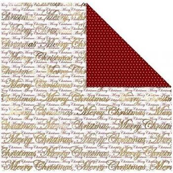 Papel de Diseño Doble Cara Feliz Navidad 30,5x30,5 cm, 180 g, Oro, 3 Hojas