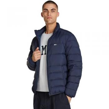 Tommy Jeans Packable LT Down Puffer Jacket with Logo Stitching - Men's XL - Navy
