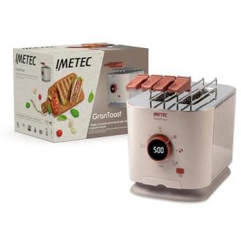 Tostadora Imetec GranToast XL 2 Rebanadas con Pinzas Extraíbles, 7 Niveles de Dorado, Fácil Limpieza y Pantalla LED