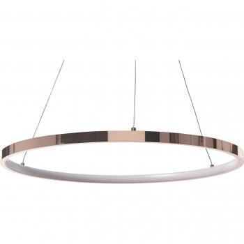 Lámpara Colgante Moderna de Metal Rosa Dorado Ø 50 cm con Luz LED Integrada