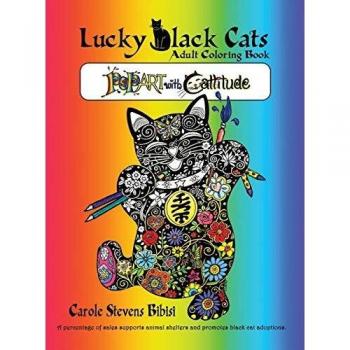 Lucky Black Cats Relaxation Coloring Book for Adults