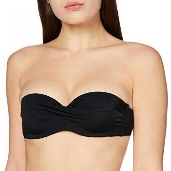 Iris & Lilly Am06 Parte Superior de Bikini, Negro, 44