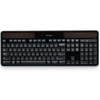 Teclado Solar Inalámbrico Logitech K750, QWERTY Español, Negro