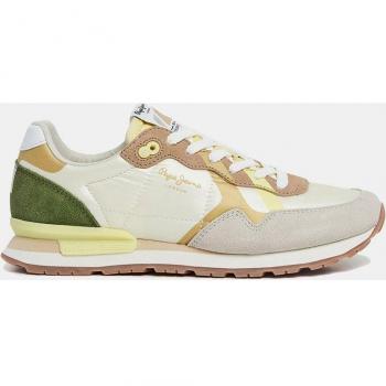 Zapatillas Pepe Jeans Brit Print para mujer de color blanco