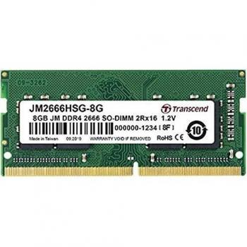 Transcend DDR4 8GB 2666MHz SO-DIMM Memoria CL19 1R*8 1G*8