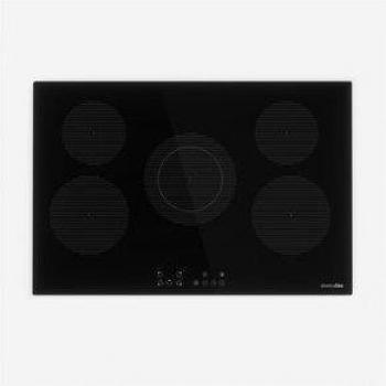 Placa Vitrocerámica Universal Blue Vega 4074, 5 Fuegos, 8200W, Control Táctil, Color Negro, Dimensiones 5.5x76x51 cm