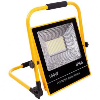 Proyector Led Solar 100w con Batería Recargable, Emergencia y Power Bank - Blanco Frío