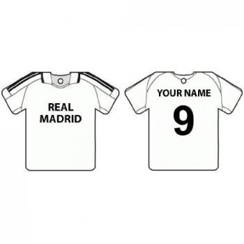 Ambientador De Coche Personalizado REAL MADRID FOOTBALL SHIRT