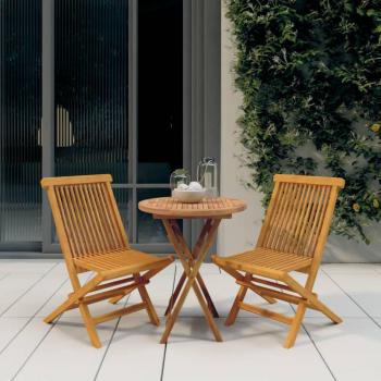 vidaXL 3-Piece Solid Wood Teak Garden Dining Set